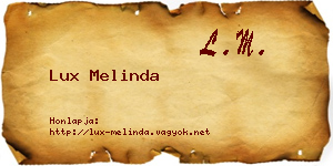 Lux Melinda névjegykártya